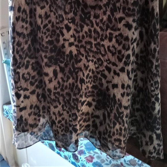 NWOT Charter Club 100% silk animal print skirt - Picture 2 of 5